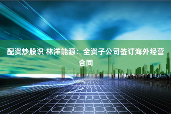 配资炒股识 林洋能源：全资子公司签订海外经营合同