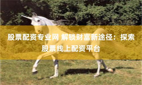 股票配资专业网 解锁财富新途径：探索股票线上配资平台
