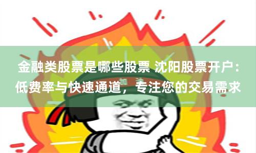 金融类股票是哪些股票 沈阳股票开户:低费率与快速通道,专注您的交易需求